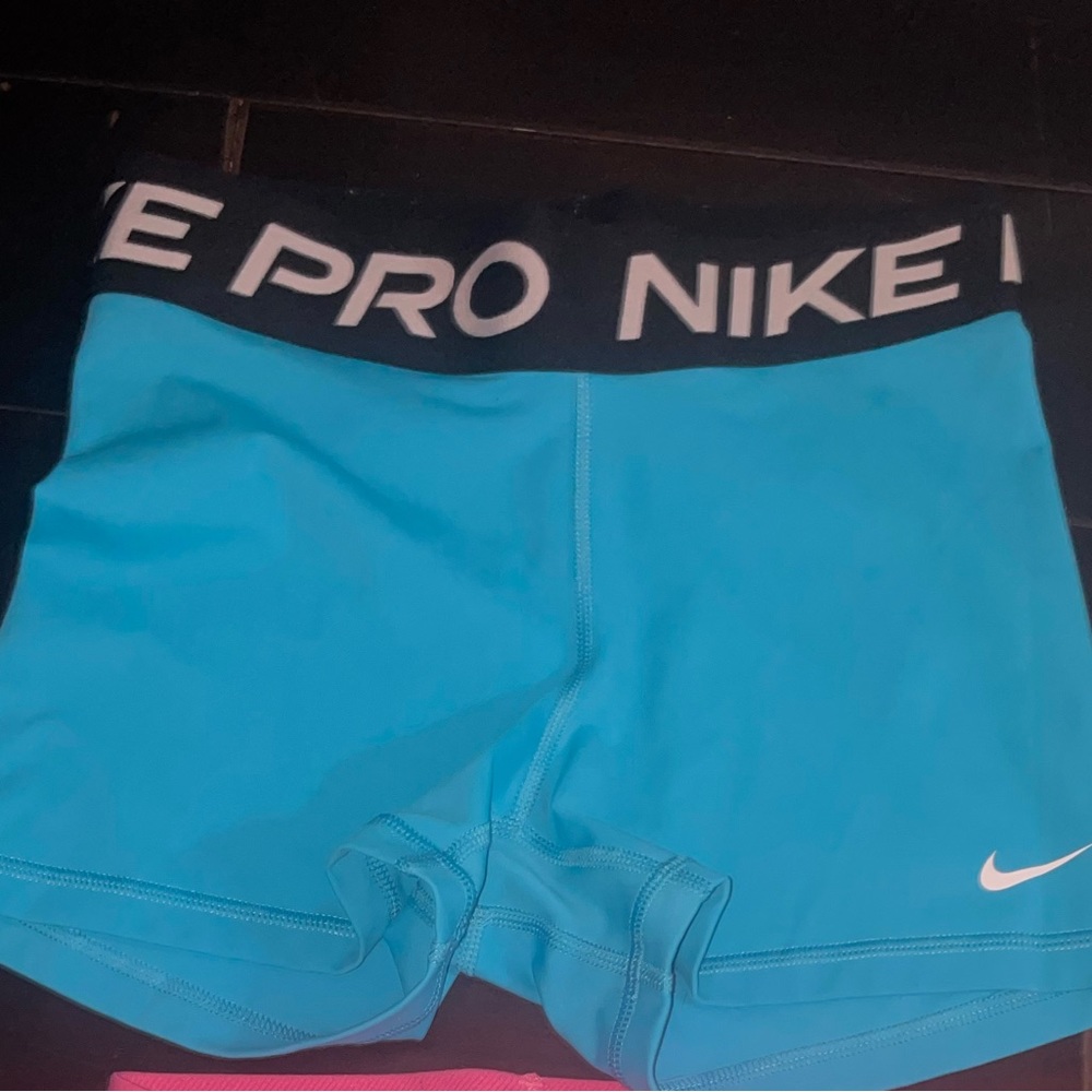 Blue Nike Pro Shorts